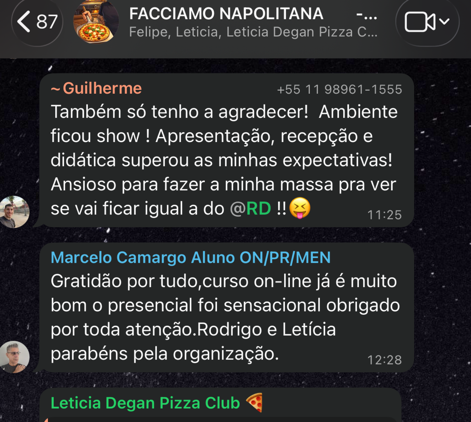 Depoimentos Degan Pizza Club